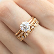 Floryn Ring, GIA Certified 1.15ct Brilliant Cut Diamond, 14k Yellow Gold (One of a kind)