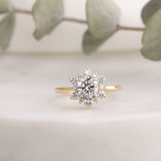 Amara Ring, IGI Certified 1.02ct Lab Diamond, 14k Yellow Gold