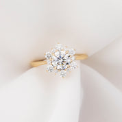 Amara Ring, IGI Certified 1.02ct Lab Diamond, 14k Yellow Gold