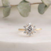Amara Ring, IGI Certified 1.02ct Lab Diamond, 14k Yellow Gold