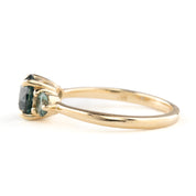 Juliette Ring, 1.33ct Teal Blue Monatana Sapphire