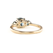 Juliette Ring, 1.33ct Teal Blue Monatana Sapphire
