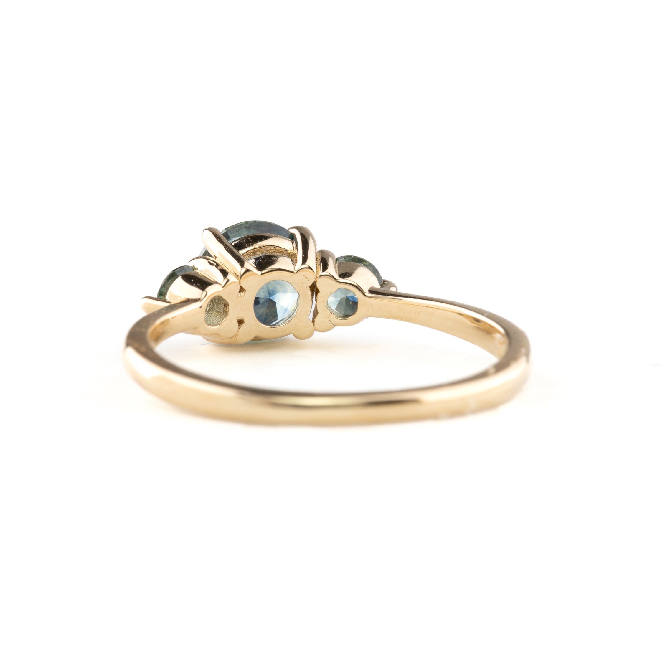 Juliette Ring, 1.33ct Teal Blue Monatana Sapphire