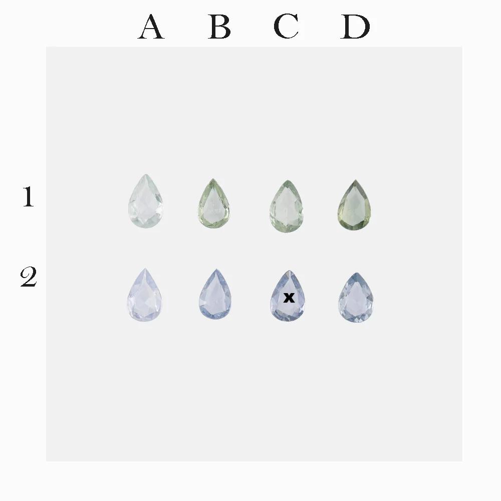 6x4mm 0.35ct サファイア 非加熱