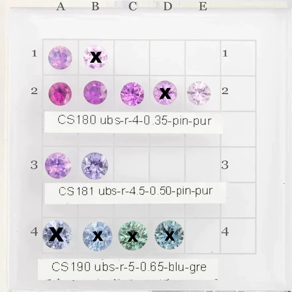 4.0-5.0mm 0.365-0.65ct サファイア ウンバ産 CS180 CS181 CS190