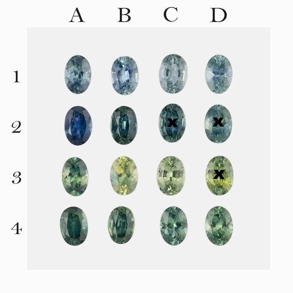 0.70-0.80ct Calibrated Oval Montana Sapphires (6.5mm) CS254