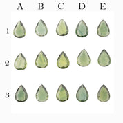 0.70-0.80ct Calibrated Pear Green Sapphire (8x6mm)