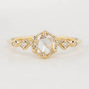 Stella Hexagon Round Diamond Ring
