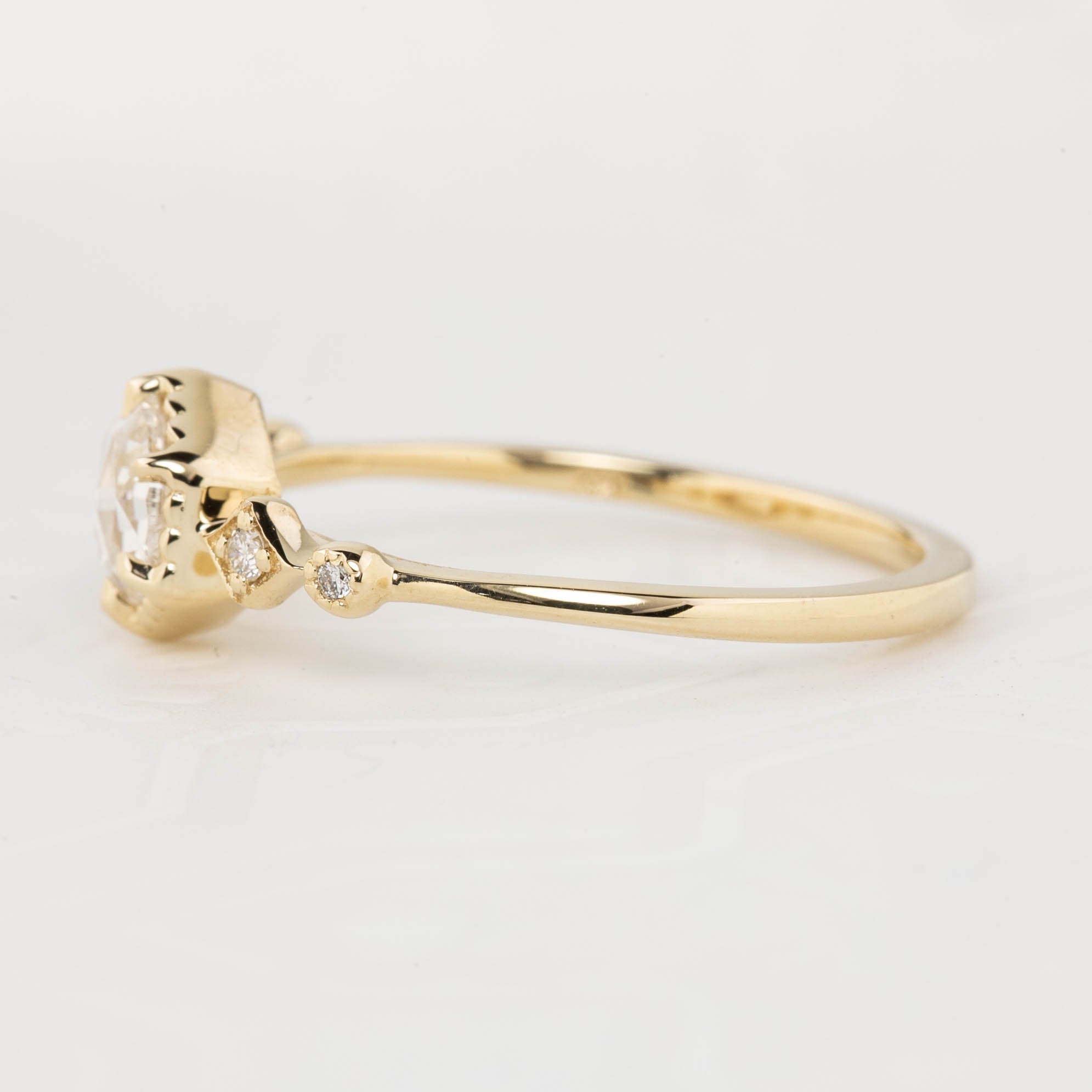 Stella Hexagon Round Diamond Ring