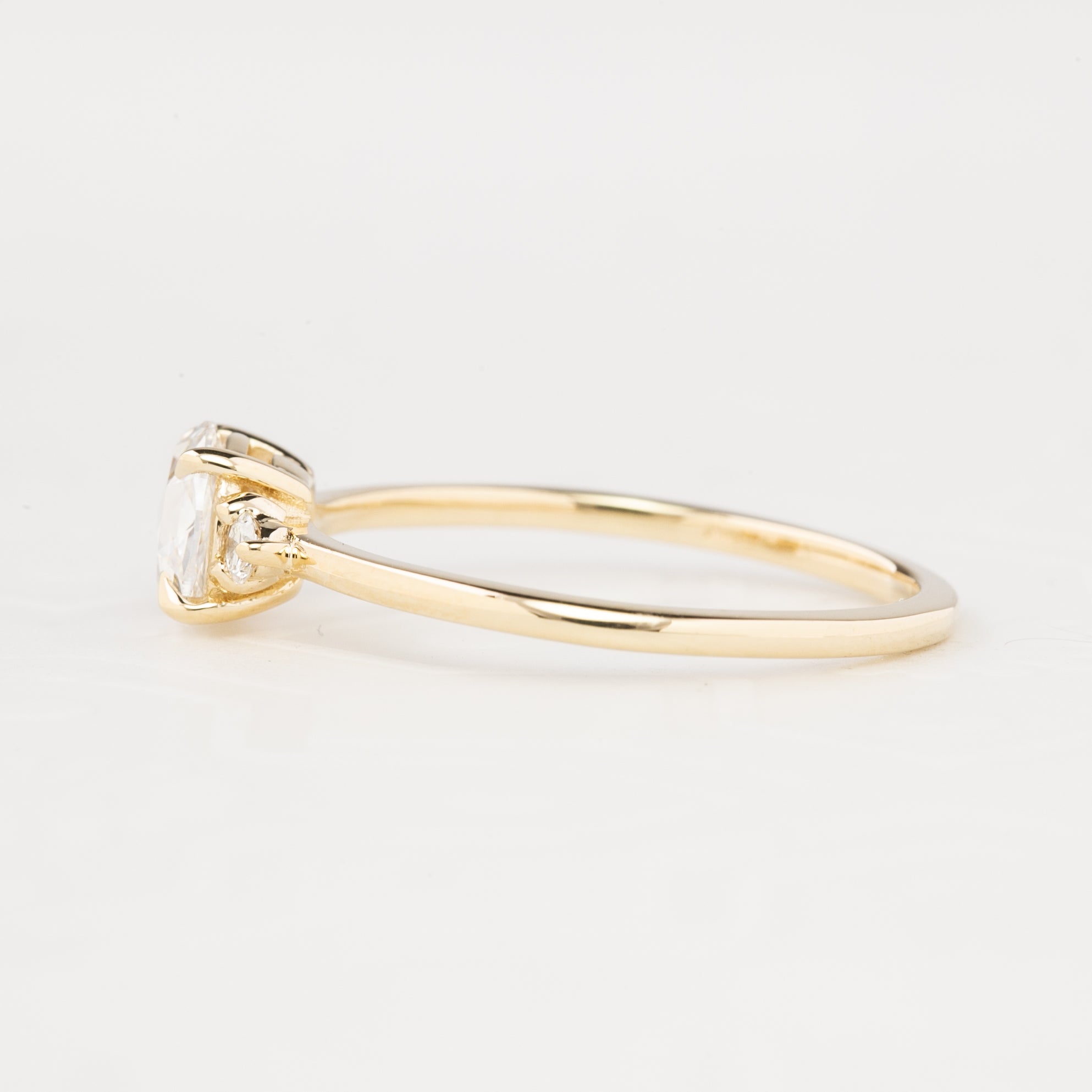 Emilie Ring, 0.50ct Round Rose Cut Diamond, 14k Yellow Gold