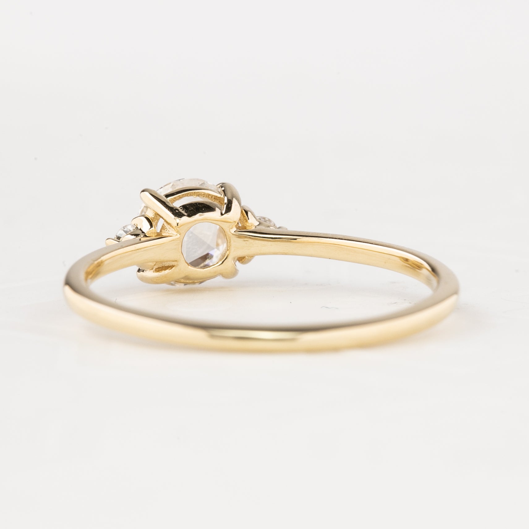 Emilie Ring, 0.50ct Round Rose Cut Diamond, 14k Yellow Gold