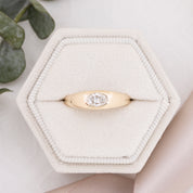 Dome Oval Diamond Ring
