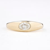 Dome Oval Diamond Ring