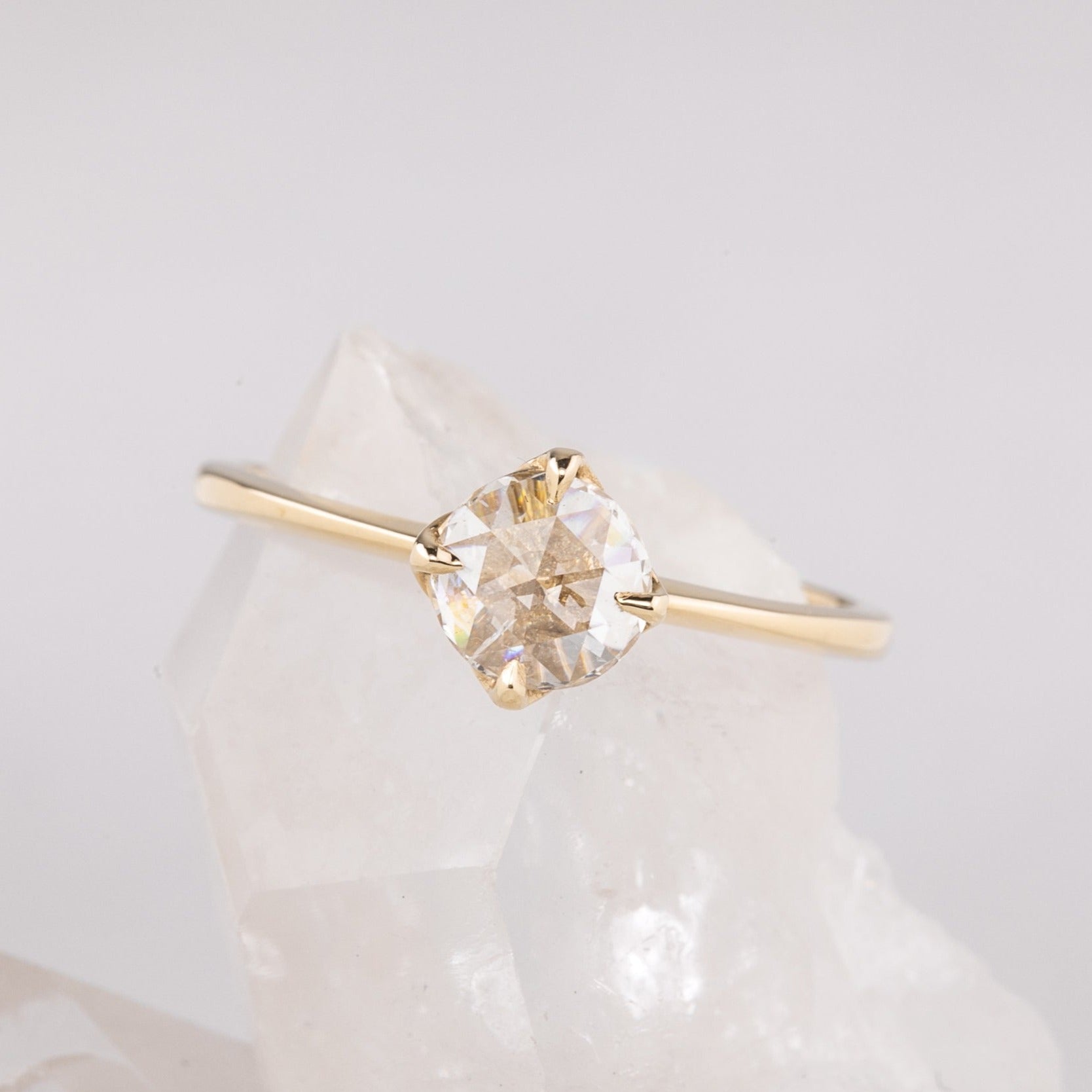【一点物】アリスリング枠 0.49ct ローズカットダイヤモンド