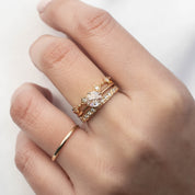 【一点物】アリスリング枠 0.49ct ローズカットダイヤモンド