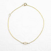 Three-Stone Bracelet, oval rose-cut diamond