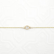 Three-Stone Bracelet, oval rose-cut diamond