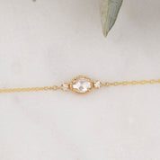 Three-Stone Bracelet, oval rose-cut diamond