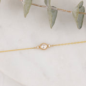 Three-Stone Bracelet, oval rose-cut diamond