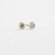 Dahlia Stud Earrings - Montana Sapphire