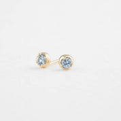 Dahlia Stud Earrings - Montana Sapphire