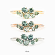 Seven Stones Sapphire Stardust Cluster Ring
