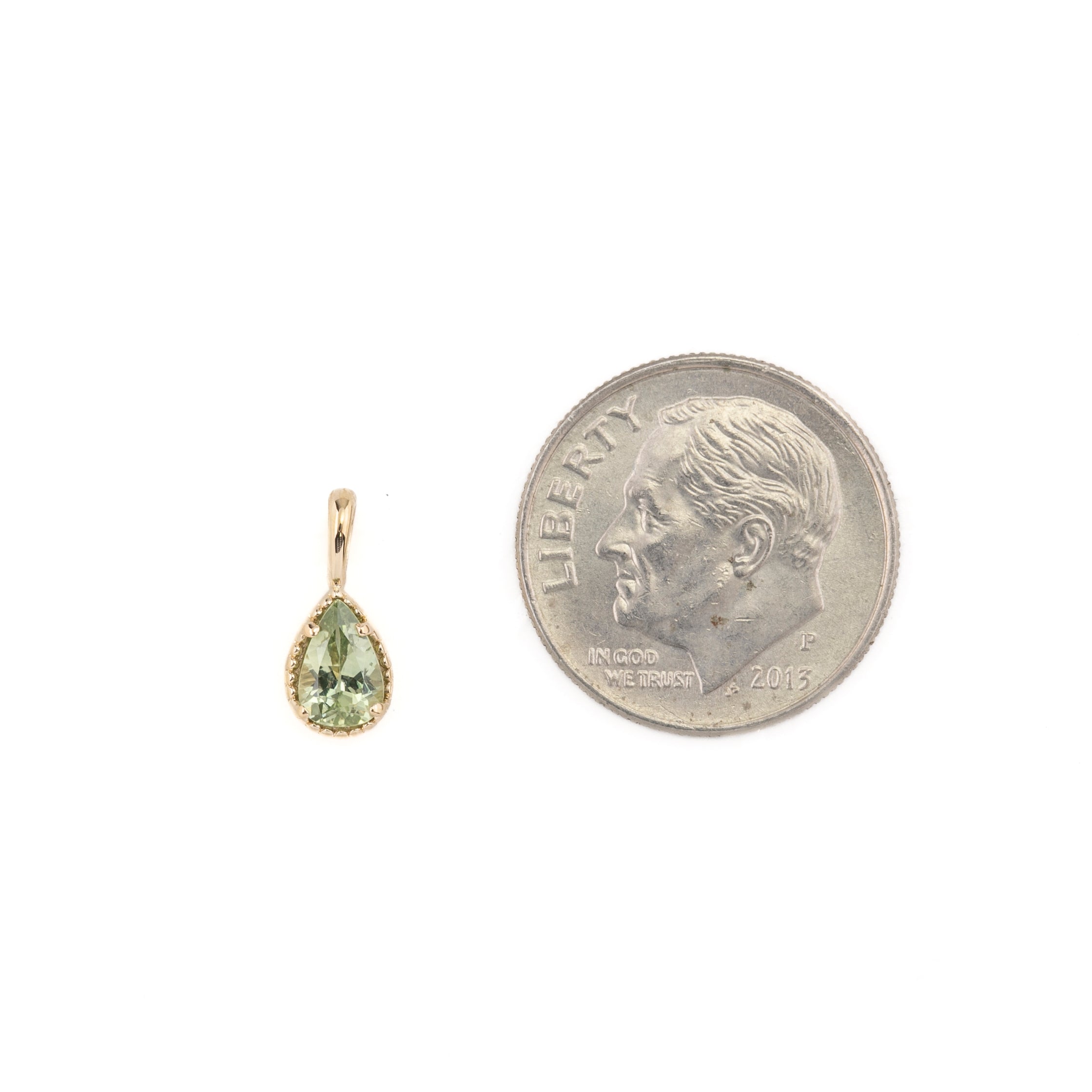 Dahlia Necklace, Pear-Cut Sapphire (Charm Option)