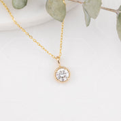 Dahlia Necklace, 0.50ct Lab Diamond