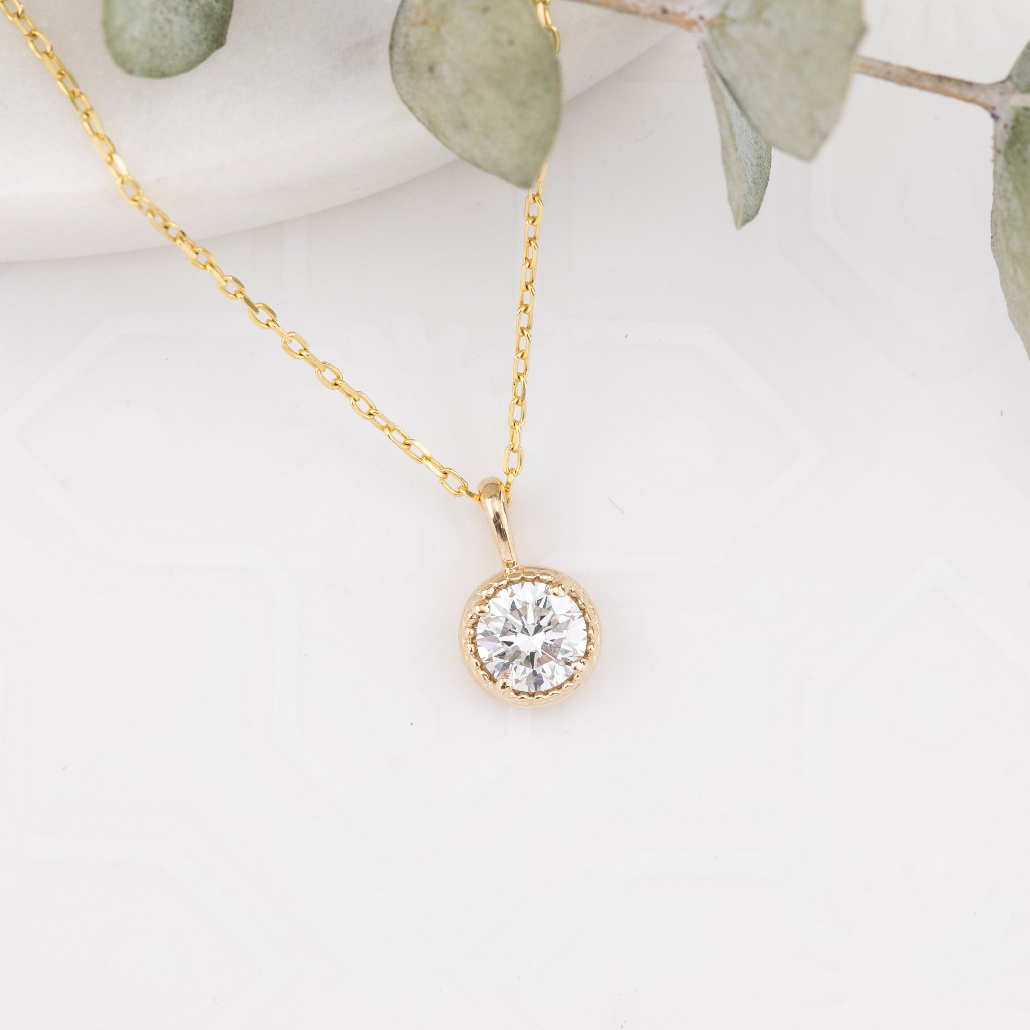 Dahlia Necklace, 0.50ct Lab Diamond