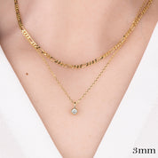 Dahlia Necklace, Natural Diamond (Charm option)