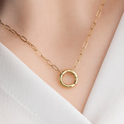 Charm Holder Necklace with Hinged Circle Bail