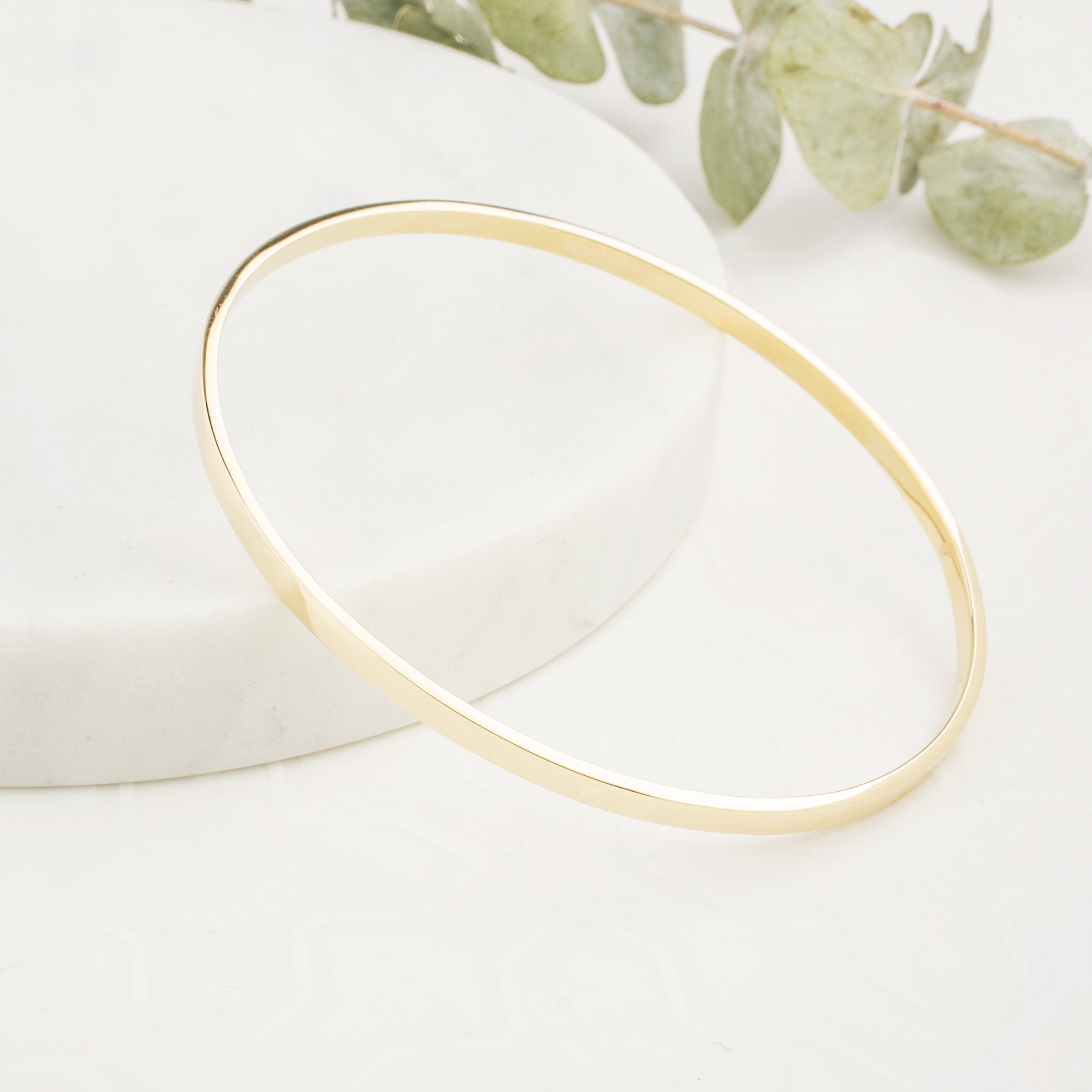 3mm Gold Bangle Bracelet
