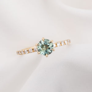 Maria Luxe Ring, 0.91ct Montana Sapphire