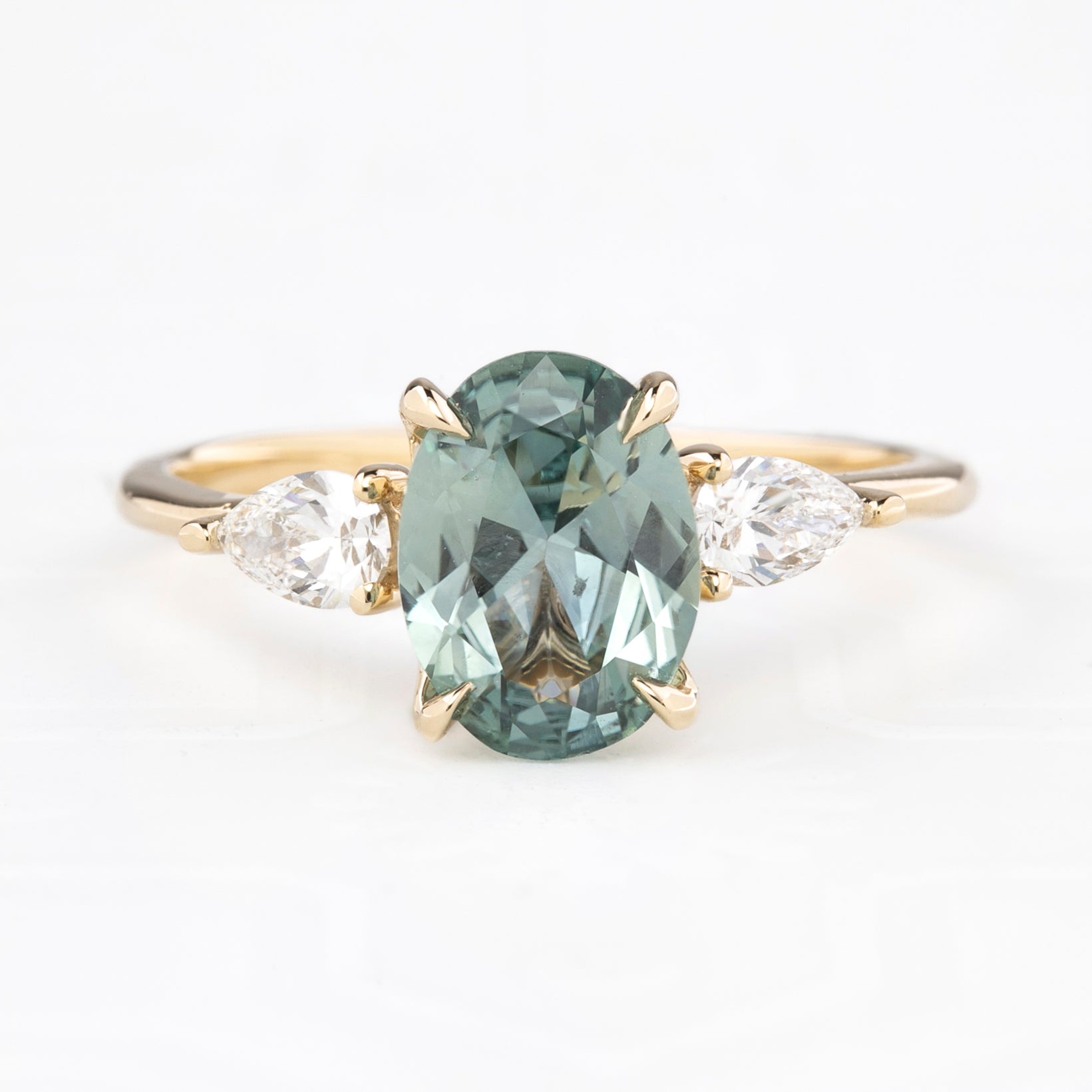 1.2ct オーバルカット ブルーグリーンサファイア モンタナ産 SO450