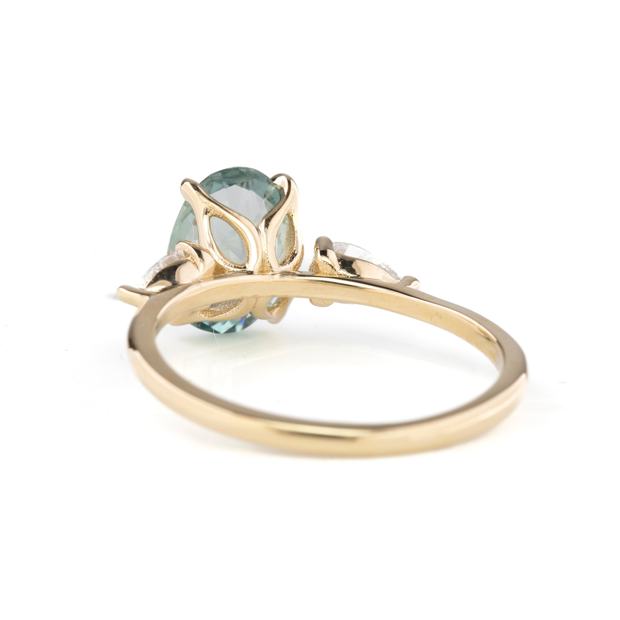 1.2ct オーバルカット ブルーグリーンサファイア モンタナ産 SO450