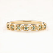 Milgrain Square Sapphire Ring