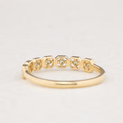 Milgrain Square Sapphire Ring