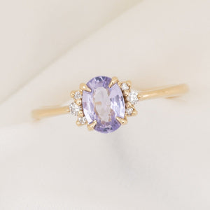 Lena Ring, 0.84ct Lavender Purple Madagascar Sapphire, oval shape gemstone
