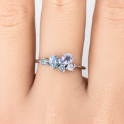 Stardust Cluster Ring, Five Stones (Pick your own gems)