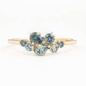 Seven Stones Sapphire Stardust Cluster Ring