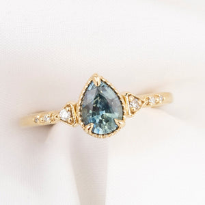 Agatha Ring, 0.85ct Blue Montana Sapphire