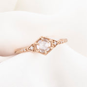【一点物】アガサリング枠 0.45ct ローズカットダイヤモンド