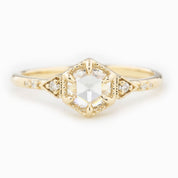 【一点物】アガサリング枠 0.46ct ローズカットダイヤモンド
