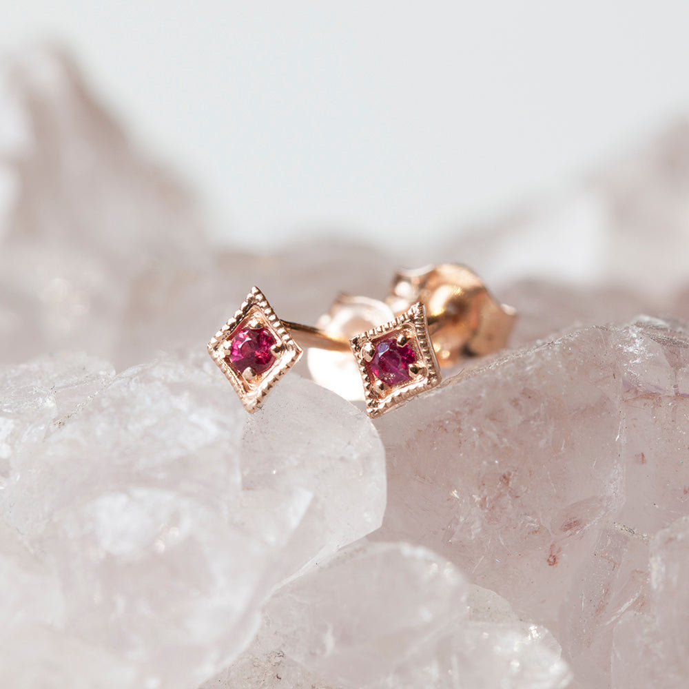Birthstone Star Stud Earrings