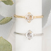 【一点物】アリスリング枠 ラウンドローズカットダイヤモンド 0.40ct