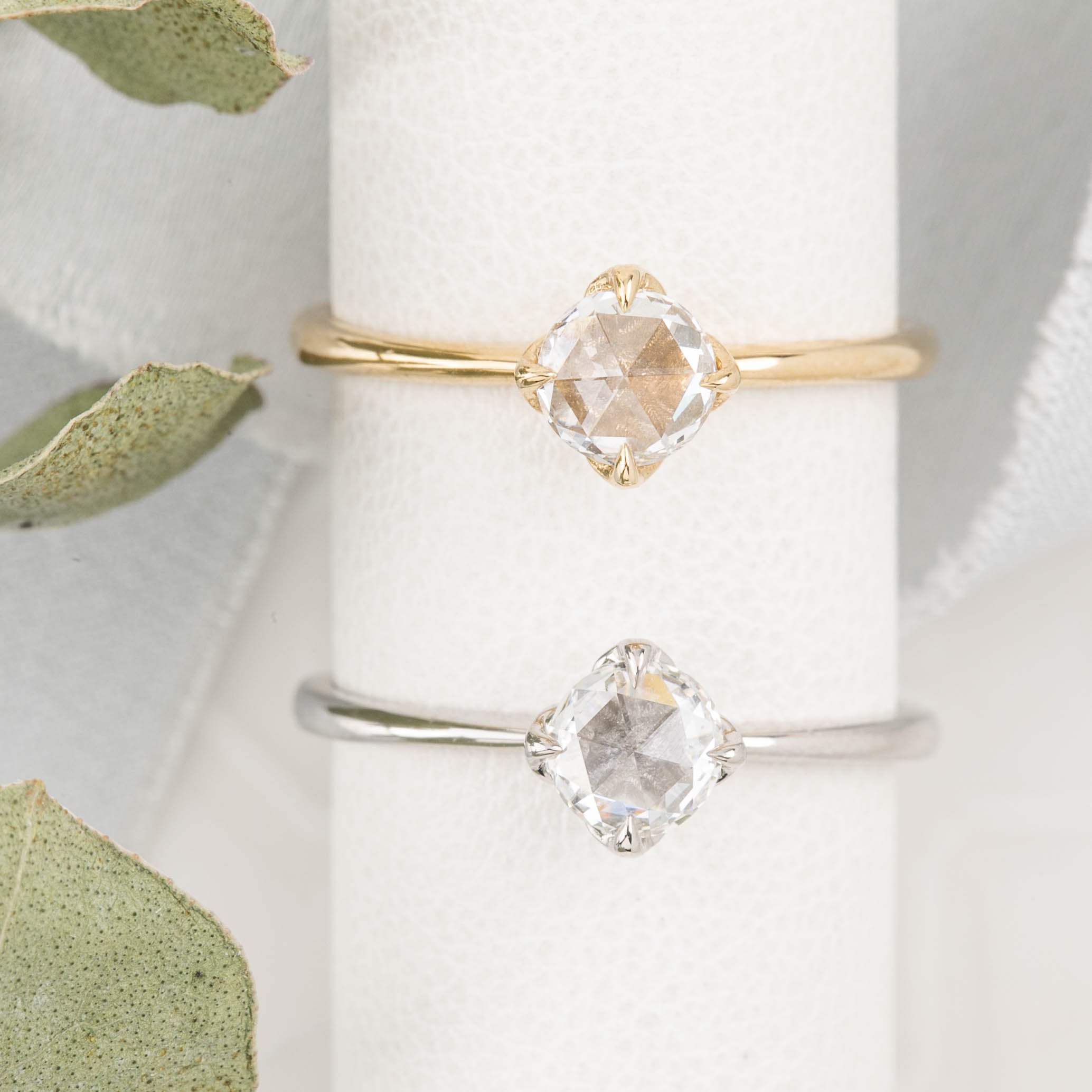 【一点物】アリスリング枠 ラウンドローズカットダイヤモンド 0.40ct