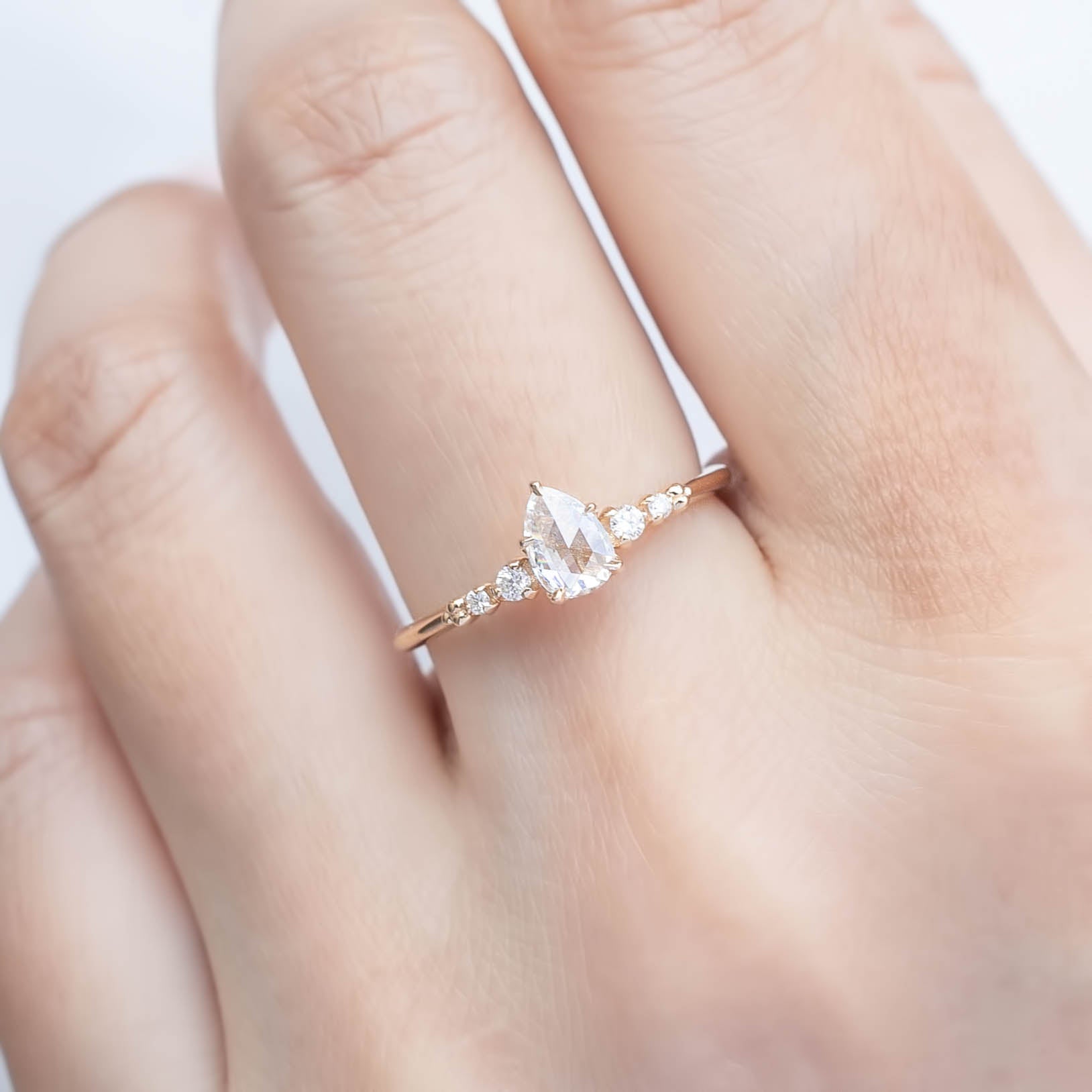 Estel Fleur Pear Cut Diamond Ring