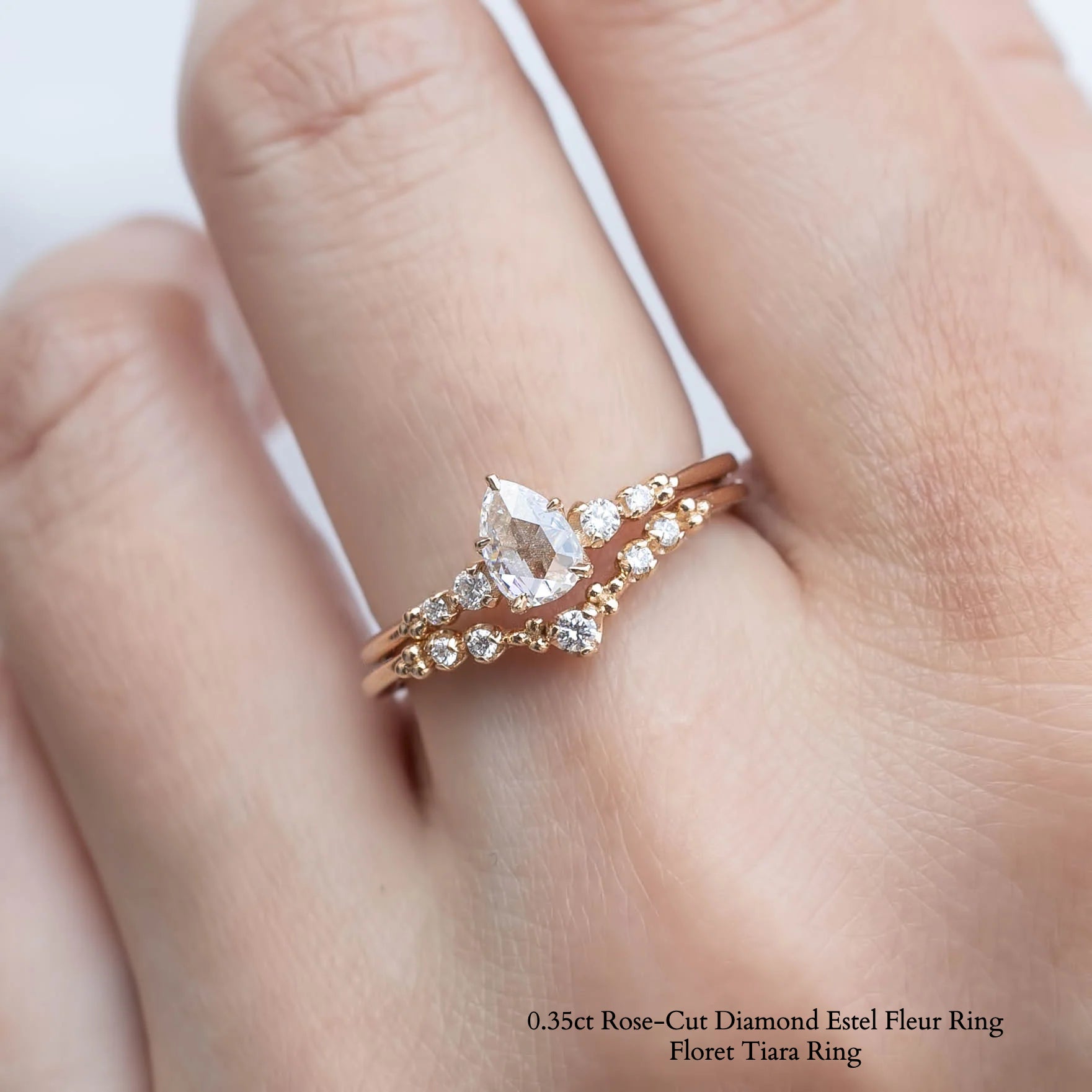 Estel Fleur Pear Cut Diamond Ring