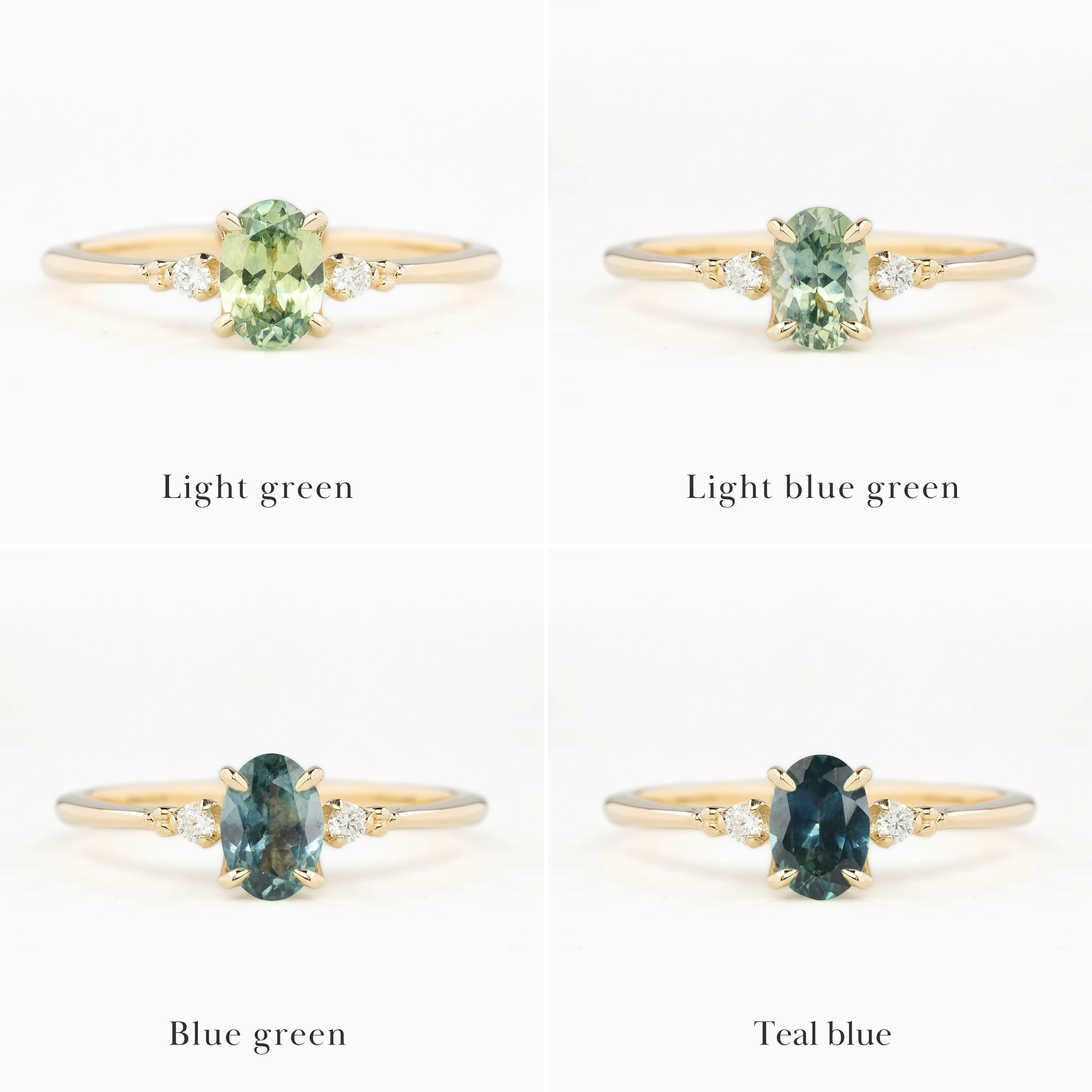 Estel Ring, 0.70ct Montana Sapphire, oval shape gemstone