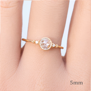 Estel Bezel Ring, Rose Cut Diamond, 14k Yellow Gold (One of a kind)